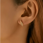 Load image into Gallery viewer, Leaf Shape Inlaid Earrings
